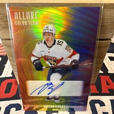 2025-26 Upper Deck Allure Color Flow Full Rainbow Auto Anton Lundell #RA-AL card