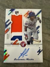 2025 Topps Pristine Rookie Jumbo Autograph Relics Luisangel Acuña #RJAR-LA card