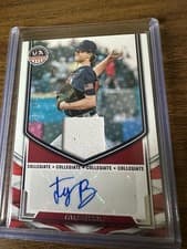 2025 Panini Stars & Stripes Collegiate National Team Signatures Tyler Bremner #NTS-TB card