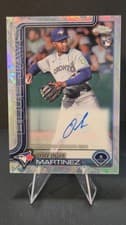 2025 Topps Chrome Logofractor Edition Rookie Autographs Orelvis Martinez #RA-OM card