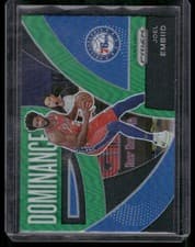 Joel Embiid 2021 Panini Prizm Dominance card