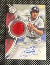 2025 Topps Tribute Threads Autograph Relics David Justice #TTTA-DJ card