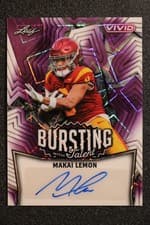 2025 Leaf Vivid Bursting With Talent Autographs Makai Lemon #TA-ML1 card