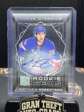 2025-26 Upper Deck Black Diamond Rookie Gems Signatures Matthew Robertson #RGS-MR card