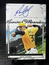 2025 Panini Impeccable Award Winning Autographs Paul Skenes #16 card
