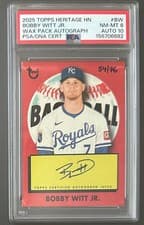 2025 Topps Heritage Wax Pack Autographs Bobby Witt Jr. #WPA-BW card