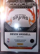 2024-25 Panini Obsidian Scorched Signatures Devin Vassell #SS-DVN card