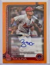 2025 Topps Chrome Update Legends Autographs Yadier Molina #CLA-YM card