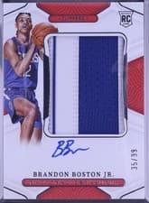 Brandon Boston Jr. 2021 Panini National Treasures card