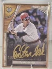 2025 Topps Museum Collection Museum Framed Autographs Carlton Fisk #FMA-CF card