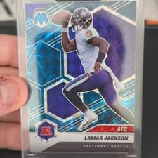 Lamar Jackson 2021 Panini Mosaic card