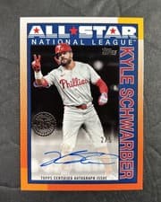 2025 Topps Update 1990 Topps All-Star Autographs Kyle Schwarber #90AS-KS card