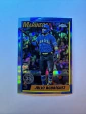 2025 Topps Chrome Logofractor Edition 1990 Topps Julio Rodríguez #90CB-6 card