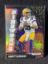 2025 Panini Prizm Black Fireworks Garrett Nussmeier #8 card
