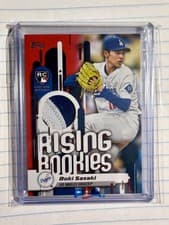 2025 Topps Update Rising Rookies Relics Roki Sasaki #RRR-RS card