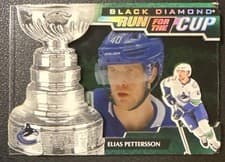 2024-25 Upper Deck Black Diamond Run for the Cup Elias Pettersson #RUN-EP card