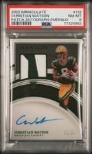 Christian Watson 2022 Panini Immaculate Collection card