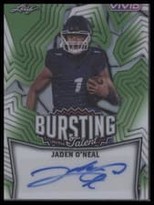 2025 Leaf Vivid Bursting With Talent Autographs Jaden O’Neal #TA-JON card