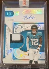 2025 Panini National Treasures Rookie Treasures Holo Silver Travis Hunter #1 card