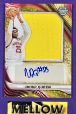2024-25 Bowman's Best University Prospect Jumbo Relic Autographs Derik Queen #PJRA-DQ card