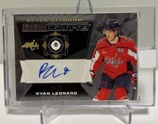 2025-26 Upper Deck Black Diamond Gemography Auto Ryan Leonard #G-RL card