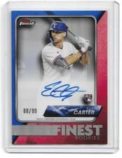 2024 Finest Rookies Autographs Evan Carter #FR-EC card