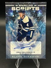 Cole Sillinger 2024-25 Upper Deck Black Diamond Sparkling Scripts card
