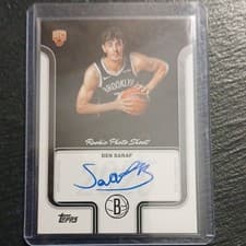 2025-26 Topps Rookie Photo Shoot Autographs Ben Saraf #RP-BS card