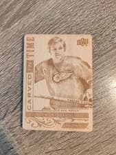 2024-25 Upper Deck Engrained Icons Carved in Time Alex Delvecchio #CT-AD card