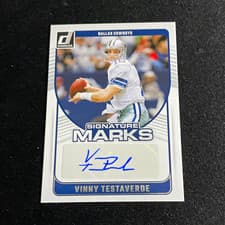 2024 Donruss Signature Marks Vinny Testaverde #SMA-VTE card