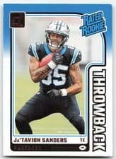 Ja'Tavion Sanders 2024 Donruss Rated Rookies Throwback card