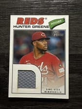 Hunter Greene 2026 Topps Heritage Real One Relics card