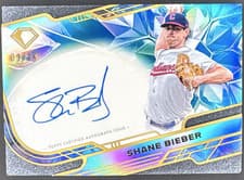 2025 Topps Diamond Icons Icons Chrome Autographs Shane Bieber #ACC-SB card