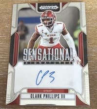 Clark Phillips III 2025 Panini Prizm Draft Picks Sensational Signatures card