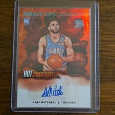 2024-25 Hoops Hot Signatures Rookies Ajay Mitchell #HSR-MIT card