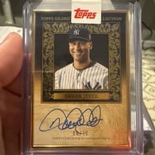 2025 Topps Gilded Collection Gold Framed Hall of Fame Autographs Derek Jeter #HAFA-DJ card
