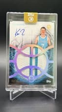 2025-26 Topps 3 Relics Autographs Prime Kon Knueppel #RAP-KK card