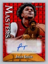 2024-25 Finest Masters Autographs Jalen Green #MA-JG card