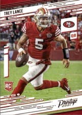 Trey Lance 2021 Panini Chronicles Prestige Rookies Update card