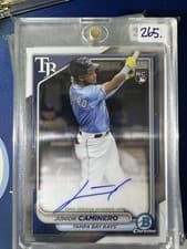 2024 Bowman Chrome Rookie Autographs Junior Caminero #CRA-JC card