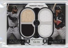 2024 Topps Museum Collection Dual Player Primary Pieces Quad Relics Luis Robert Jr. / Eloy Jiménez #DPQR-RJJ card