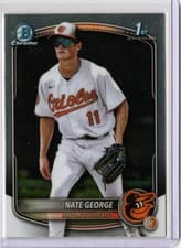2025 Bowman Chrome Prospects Nate George #BCP-184 card