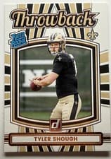 2025 Donruss Rated Rookie Throwback Tyler Shough #21 card