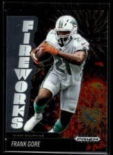 2025 Panini Prizm Black Fireworks Frank Gore #25 card