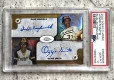 2025 Topps Chrome Dual Autographs Dave Winfield / Ozzie Smith #CDA-WSM card