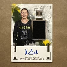 2025 Panini Impeccable WNBA Elegance Jersey Autographs Katie Lou Samuelson #17 card