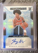 2024-25 Panini Obsidian Rookie Jersey Ink Jaylen Wells #RJI-WEL card