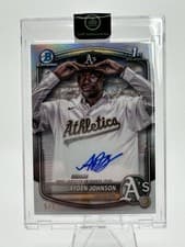 2025 Bowman Chrome International Refractor Autographs Ayden Johnson #CPA-AJ card