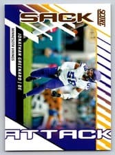 2025 Score Sack Attack Jonathan Greenard #3 card