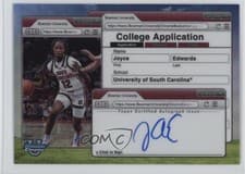 2024-25 Bowman University Chrome College Application Autographs Joyce Edwards #CAA-JE card
